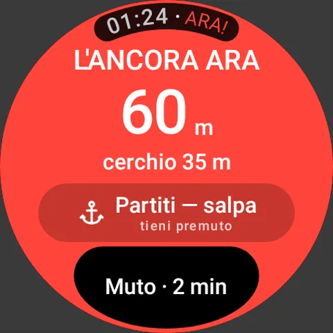 Schermata dell'orologio: Guardia all'ancora