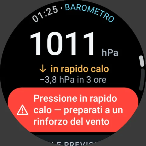 Schermata dell'orologio: Meteo