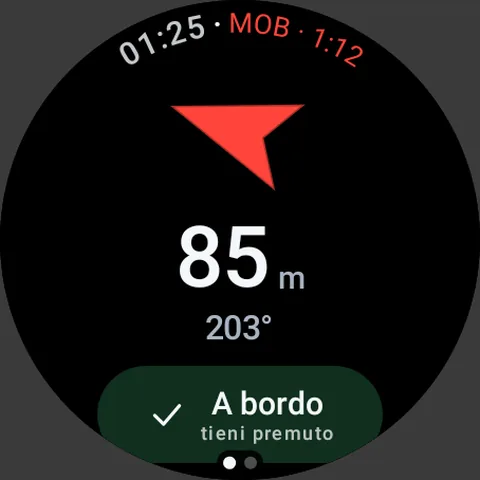 Schermata dell'orologio: Uomo a mare con una pressione
