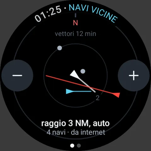 Schermata dell'orologio: AIS: navi vicine