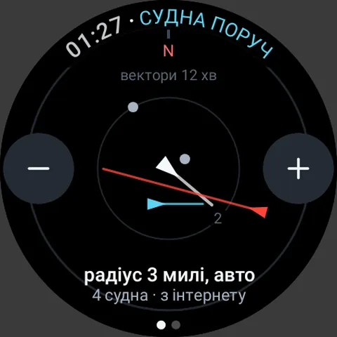 Екран годинника: AIS: судна поруч