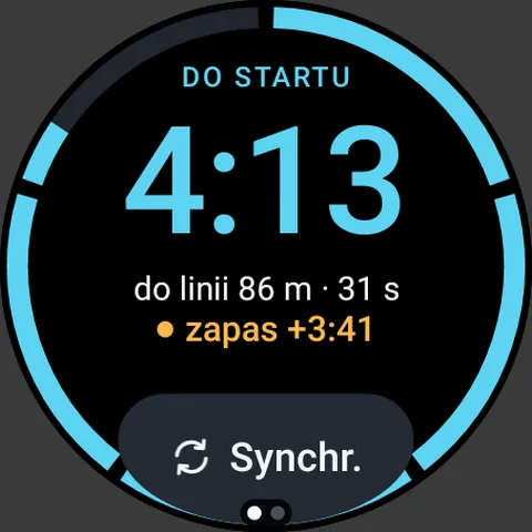 Ekran zegarka: Start regat z sygnałami
